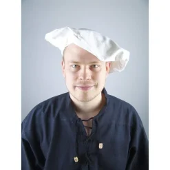 Leonardo Carbone Béret Coton, Blanc -Vetements Halloween Boutique beret coton blanc 3