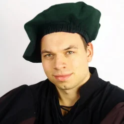 Leonardo Carbone Béret De Coton, Vert -Vetements Halloween Boutique beret de coton vert 5