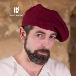 Burgschneider Beret Laine Harald, Rouge -Vetements Halloween Boutique beret laine harald rouge 2