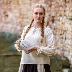 Leonardo Carbone Blouse Fleur Crème -Vetements Halloween Boutique blouse fleur creme 2