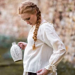 Leonardo Carbone Blouse Fleur Crème -Vetements Halloween Boutique blouse fleur creme 4