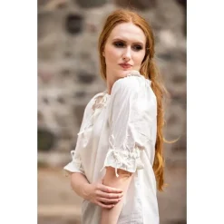 Leonardo Carbone Blouse Julia Crème -Vetements Halloween Boutique blouse julia creme 4