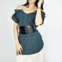 Leonardo Carbone Blouse Morgause, Bleu Clair 11 Leonardo Carbone Blouse Morgause, Bleu Clair -Vetements Halloween Boutique blouse morgause bleu clair 5