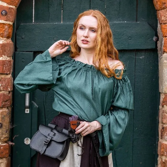 Leonardo Carbone Blouse Renaissance, Vert 1 Leonardo Carbone Blouse Renaissance, Vert