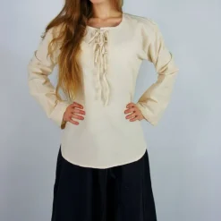 Leonardo Carbone Blouse Sofia, Crème -Vetements Halloween Boutique blouse sofia creme 3