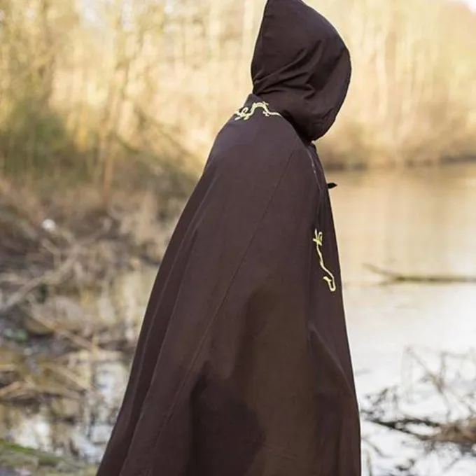 Epic Armoury Cape Brodée Terra, Marron 4 Epic Armoury Cape Brodée Terra, Marron – Image 4