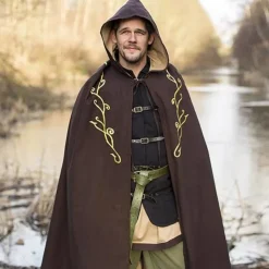 Epic Armoury Cape Brodée Terra, Marron 10 Epic Armoury Cape Brodée Terra, Marron -Vetements Halloween Boutique cape brodee terra marron 4