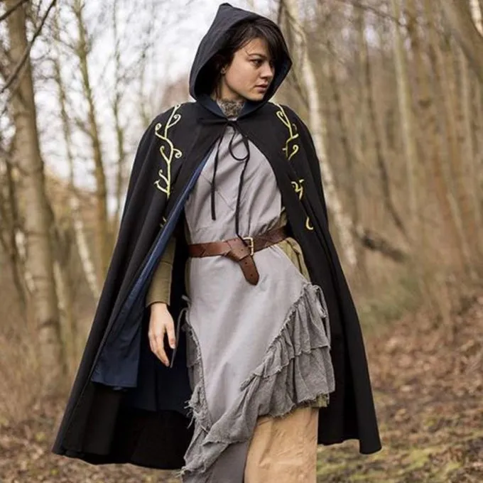 Epic Armoury Cape Brodée Terra, Noire 1 Epic Armoury Cape Brodée Terra, Noire