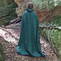 Leonardo Carbone Cape En Coton, Vert -Vetements Halloween Boutique cape en coton vert 2