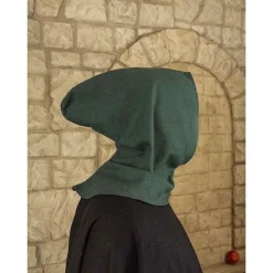 Mytholon Capuche Médiévale, Verte -Vetements Halloween Boutique capuche medievale verte 3