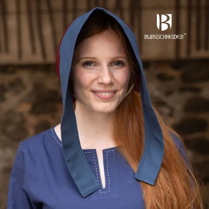 Burgschneider Capuchon Médiéval Dagmar, Bleu-burgody 2 Burgschneider Capuchon Médiéval Dagmar, Bleu-burgody – Image 2