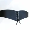 Ceinture Corset Bertholdin B, Cuir Noir