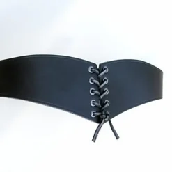 Ceinture Corset Bertholdin B, Cuir Noir