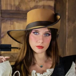 Rawblade Chapeau Corsair, Brun Clair 7 Rawblade Chapeau Corsair, Brun Clair -Vetements Halloween Boutique chapeau corsair brun clair 2