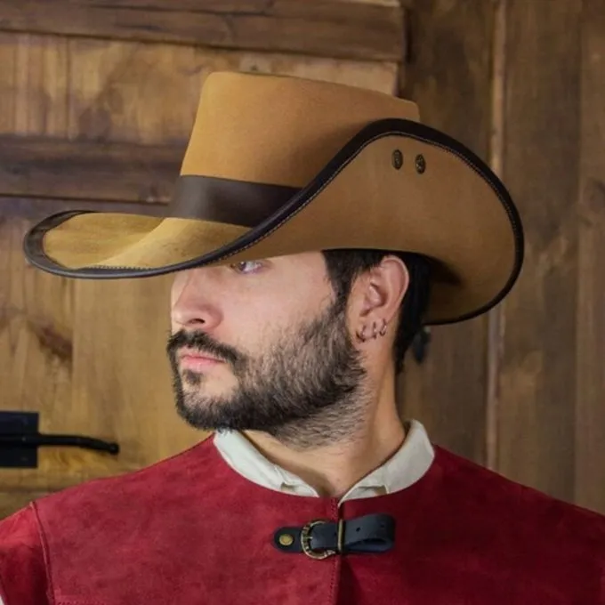 Rawblade Chapeau Corsair, Brun Clair 1 Rawblade Chapeau Corsair, Brun Clair