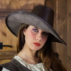 Rawblade Chapeau De Mousquete De La Croix, Brown -Vetements Halloween Boutique chapeau de mousquete de la croix brown 4