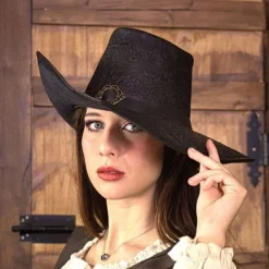 Rawblade Chapeau De Mousquette Delacroix, Deluxe, Noir 7 Rawblade Chapeau De Mousquette Delacroix, Deluxe, Noir -Vetements Halloween Boutique chapeau de mousquette delacroix deluxe noir 2