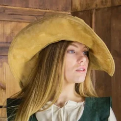 Rawblade Chapeau De Sorcière Morgana, Brun Clair 11 Rawblade Chapeau De Sorcière Morgana, Brun Clair -Vetements Halloween Boutique chapeau de sorciere morgana brun clair 5