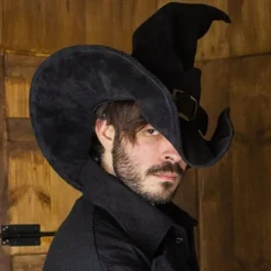 Rawblade Chapeau De Sorcière Morgana, Noir -Vetements Halloween Boutique chapeau de sorciere morgana noir 4