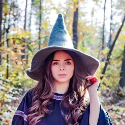 Leonardo Carbone Chapeau De Sorcières, Gris 11 Leonardo Carbone Chapeau De Sorcières, Gris -Vetements Halloween Boutique chapeau de sorcieres gris 5