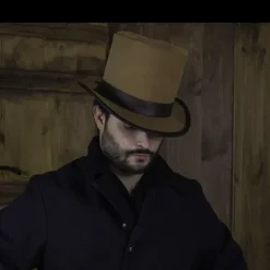 Rawblade Chapeau Du XVIIIe Siècle, Deluxe, Brun Clair -Vetements Halloween Boutique chapeau du xviiie siecle deluxe brun clair 2