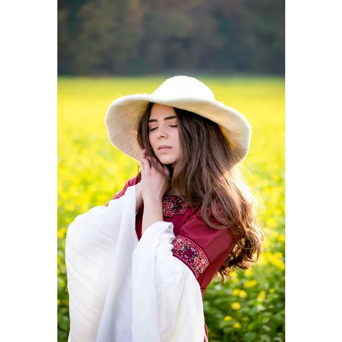 Leonardo Carbone Chapeau En Feutre Médiéval, Naturel 2 Leonardo Carbone Chapeau En Feutre Médiéval, Naturel – Image 2