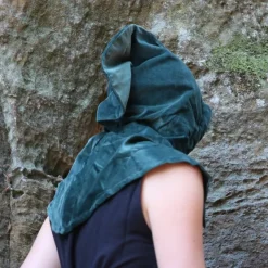 Leonardo Carbone Chaperon Avec Col, Vert -Vetements Halloween Boutique chaperon avec col vert 3