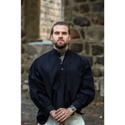 Leonardo Carbone Chemise Avec Bouton, Noir -Vetements Halloween Boutique chemise avec bouton noir 4