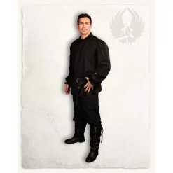 Mytholon Chemise De Pirate Bastian, Noir