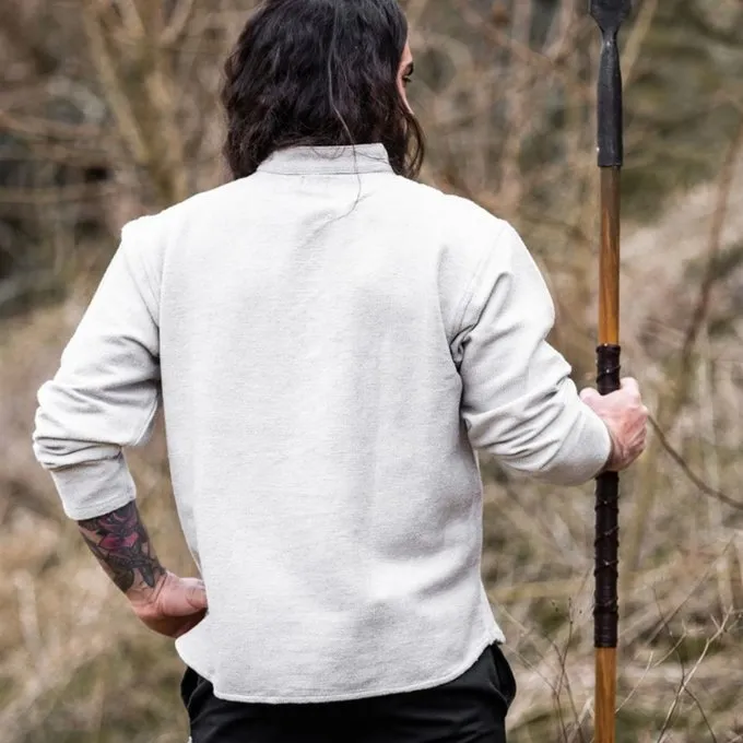 Leonardo Carbone Chemise En Coton épais, Gris 4 Leonardo Carbone Chemise En Coton épais, Gris – Image 4