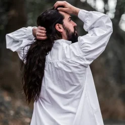 Leonardo Carbone Chemise Médiévale, Blanche 8 Leonardo Carbone Chemise Médiévale, Blanche -Vetements Halloween Boutique chemise medievale blanche 2