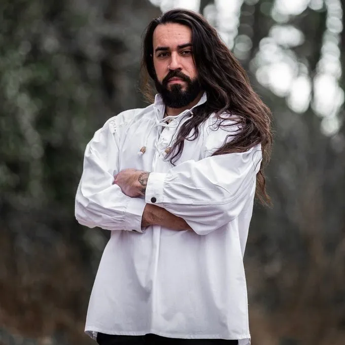 Leonardo Carbone Chemise Médiévale, Blanche 6 Leonardo Carbone Chemise Médiévale, Blanche – Image 6