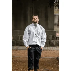 Leonardo Carbone Chemise Médiévale Dagwin, Blanc -Vetements Halloween Boutique chemise medievale dagwin blanc 3