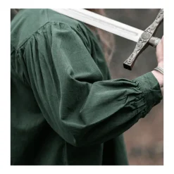 Leonardo Carbone Chemise Médiévale Georg, Vert -Vetements Halloween Boutique chemise medievale georg vert 2