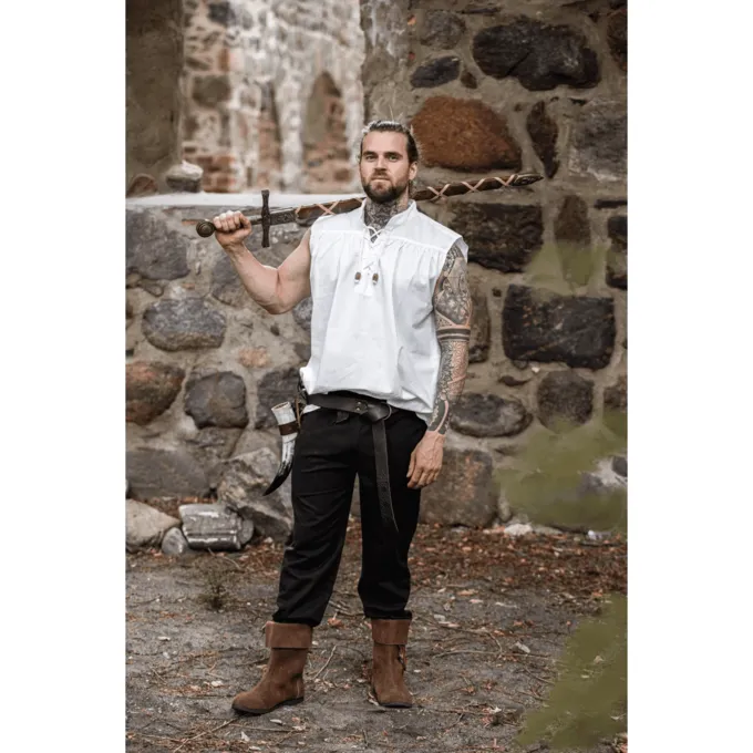 Leonardo Carbone Chemise Médiévale Louis, Blanc 2 Leonardo Carbone Chemise Médiévale Louis, Blanc – Image 2