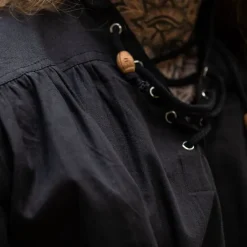 Leonardo Carbone Chemise Médiévale Louis, Noir 11 Leonardo Carbone Chemise Médiévale Louis, Noir -Vetements Halloween Boutique chemise medievale louis noir 5