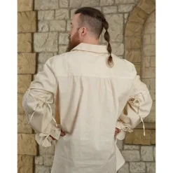 Mytholon Chemise Mousquette Tilly, Crème -Vetements Halloween Boutique chemise mousquette tilly creme 2