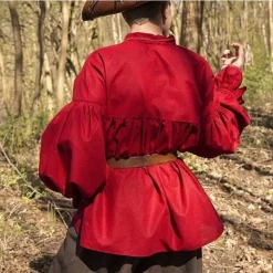 Epic Armoury Chemise Pirate Jack, Rouge -Vetements Halloween Boutique chemise pirate jack rouge 2