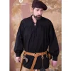 Burgschneider Chemise Renaissance Störtebecker, Noir