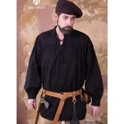 Burgschneider Chemise Renaissance Störtebecker, Noir