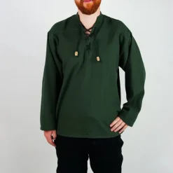 Leonardo Carbone Chemise Tissée à La Main, Vert -Vetements Halloween Boutique chemise tissee a la main vert 4