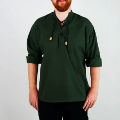 Leonardo Carbone Chemise Tissée à La Main, Vert -Vetements Halloween Boutique chemise tissee a la main vert 5