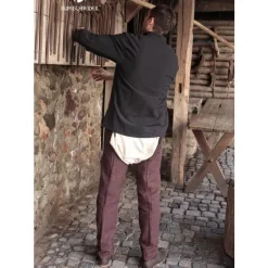 Burgschneider Chemise Tristan, Noir -Vetements Halloween Boutique chemise tristan noir 2