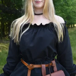 Chemisier Renaissance Elisabeth, Noir -Vetements Halloween Boutique chemisier renaissance elisabeth noir 3