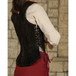 Mytholon Corsage En Cuir Lucy, Noir -Vetements Halloween Boutique corsage en cuir lucy noir 2