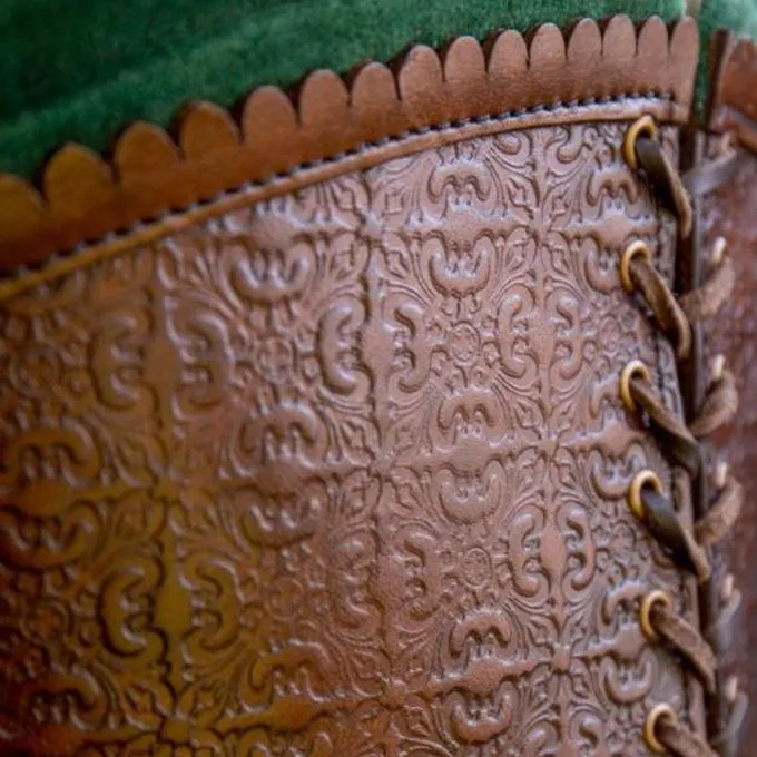 Epic Armoury Corset En Cuir Margot, Vert 2 Epic Armoury Corset En Cuir Margot, Vert – Image 2