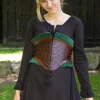 Epic Armoury Corset En Cuir Margot, Vert
