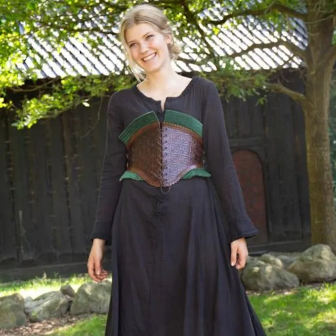 Epic Armoury Corset En Cuir Margot, Vert 3 Epic Armoury Corset En Cuir Margot, Vert – Image 3