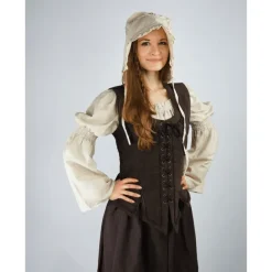 Leonardo Carbone Corset Renaissance, Brun -Vetements Halloween Boutique corset renaissance brun 3