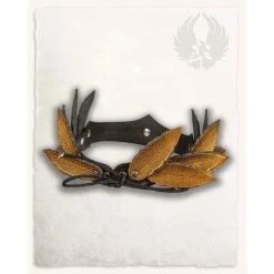 Mytholon Couronne De Laurier En Cuir, Or Brun -Vetements Halloween Boutique couronne de laurier en cuir or brun 4